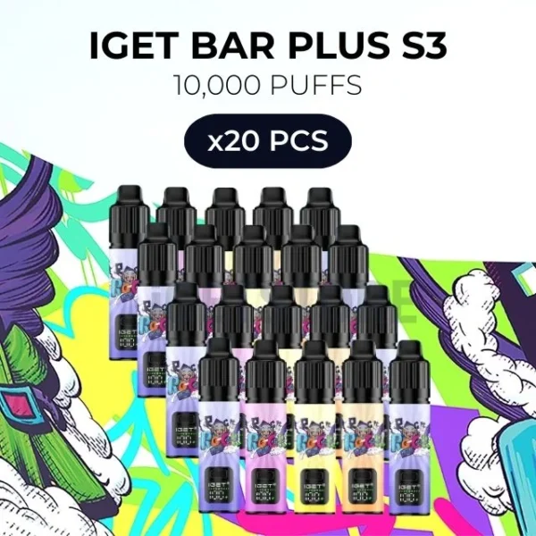 20-pcs-iget-bar-plus-s3-10000-puffs-1 20 PCS – IGET Bar Plus S3 10000 Puffs