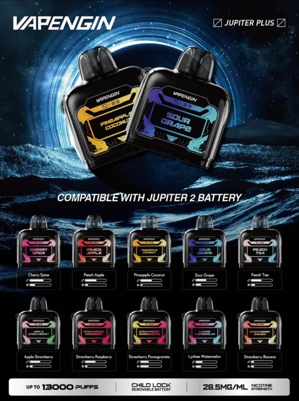Vapengin Jupiter 2 plus 13,000 puffs
